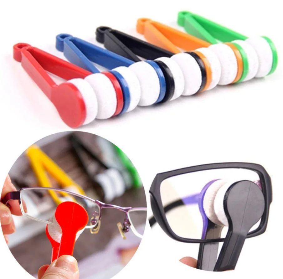 Mini eyeglass microfiber brush cleaners 5 pack
